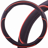 Оплетка SKYWAY Combo-5 M (370-390мм) Черно/Красная экокожа